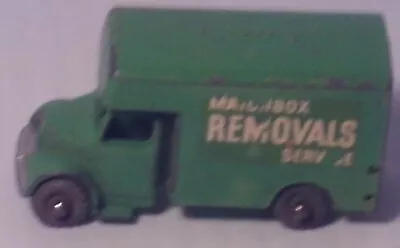 VINTAGE LESNEY MOKO MATCHBOX REMOVALS SERVICE VAN TRUCK No. 17A5 METAL GRAY WHLS • $14