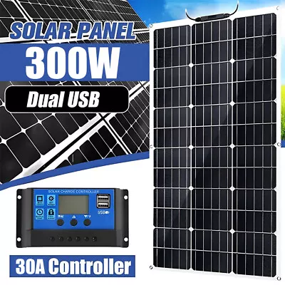 300W Outdoor Solar Panel Kit Polycrystalline For Rv Marine Boat Off Grid US • $250.65