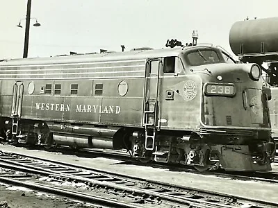 DH) Artistic Photograph 1955 Western Maryland Railroad Train Engine 238 • $14.50