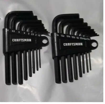 CRAFTSMAN SHORT ARM  16pc SAE/METRIC Allen / Hex Key  Sets • $7.98