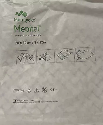 Mepitel Non-Adherent Soft Silicone Wound Contact Layer 8 X 12 2 Count Exp 2022 • $12