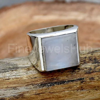 Moonstone Ring 925 Sterling Silver Moonstone Gemstone Men's Ring Handmade Ring  • $40.49