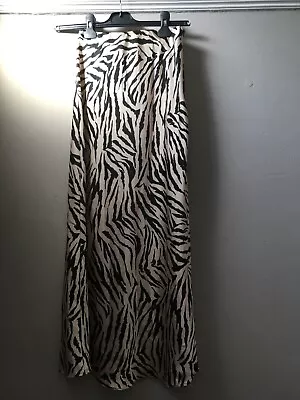 New Look Zebra Animal Print Midi Skirt Size 8 • £8