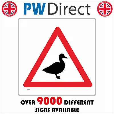 Tr659 Duck Crossing Sign Wildlife Countryside Outdoors Birds Ducklings Traffic • £165.36