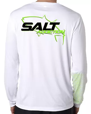 Salt Addiction Long Sleeve T Shirt Microfiber Ocean Fishing Moisture Wicking • $28.49