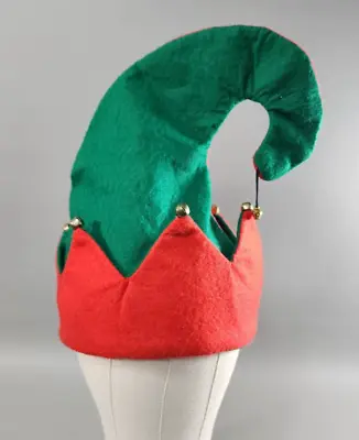 Elf Red/Green Hat W/Bells - Holiday Christmas Costume/Party Festivities • $4.99