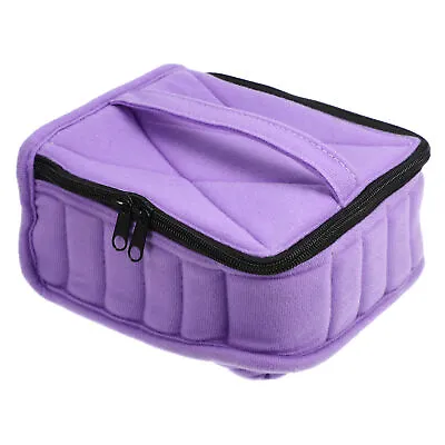 1 Pcs Nail Polish Carrying Case Nail Polish Organizer Case Nylon Purple • $10.45