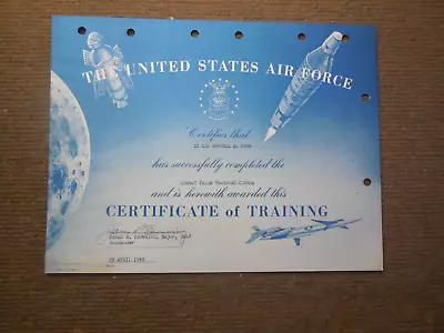 Vintage 1968 USAF Vietnam War Combat Talon Training Course Certificate • $14.99