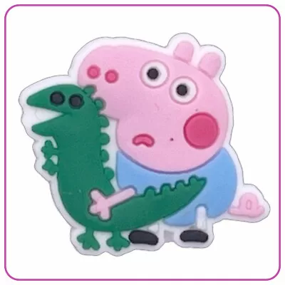 £1 • Buy 2 X Peppa Pig George Pig With Dinosaur Holey Shoe Charms Jibbitz Accessories