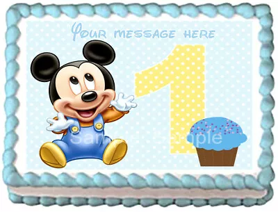 BABY MICKEY Party Edible Cake Topper Image Decoration • $8.50
