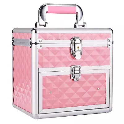 Makeup Box Makeup Train Case Nail Polish Cosmetic Storage Organzier Box • $45.99