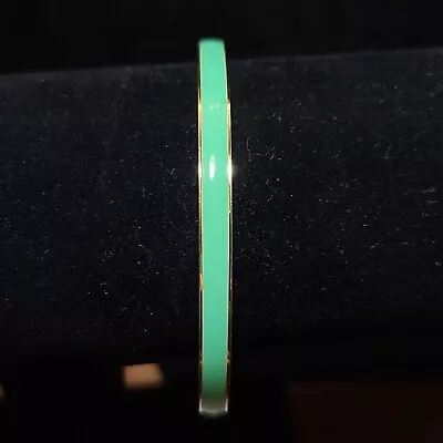 J.crew Gold Tone & Turquoise Blue Green Enamelled Bangle Bracelet • $19.80