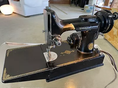 1948 Singer Featherweight Model # 221 Portable Sewing Machine • $102.50