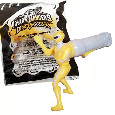 2003 Power Rangers Yellow DinoThunder McDonalds Happy Meal Toy #7 Action Figure • $4