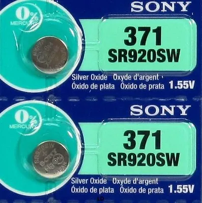 MURATA / SONY 371 370 SR920W SR920SW (2 Pieces) Brand New Battery US Seller  • $2.74