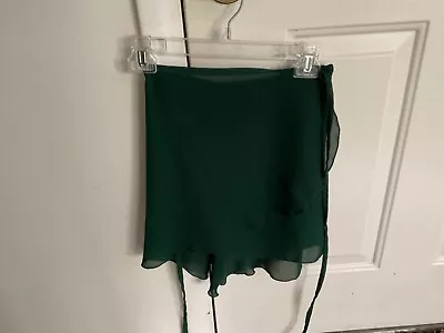 Dance Ballet Skating Hunter Green Wrap Skirt Tie Close Small-medium Ladies Nice! • $14.99