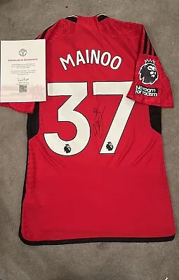 Kobbie Mainoo Signed Player Issue Manchester United Shirt Club COA • £750