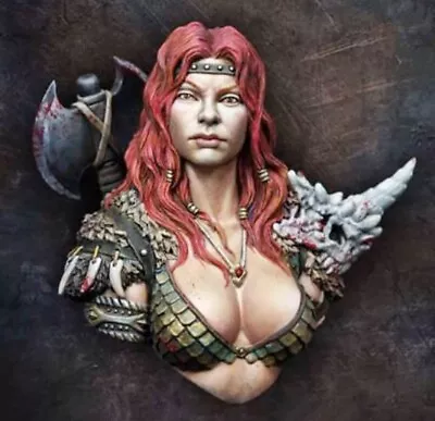 1/12 Scale Resin Figure Bust Model Savage Woman Viking Unpainted Unassembled • $21.42