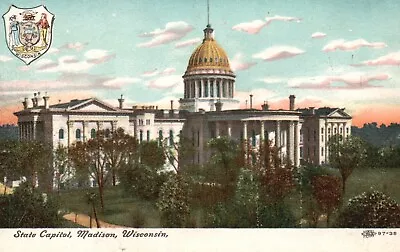 Postcard WI Madison Wisconsin State Capitol Divided Back Antique Vintage PC J244 • $4