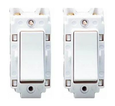 2 X Crabtree 4530 Grid Switches 10 Amp 2 Way Single Pole • £11