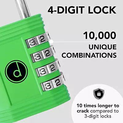 Very Strong 4 Digit Combination Pad-Lock-Security Gate Locker-Waterproof Tools D • £6.29