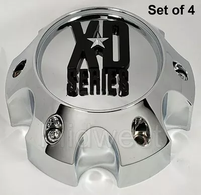 Set Of 4 XD 797 798 Chrome 6 Lug 1079L145 Wheel Rim Center Cap S708-06 W Screws • $108