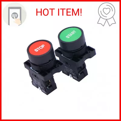 Taiss Momentary Push Button Switch Start/Stop Red Green Sign NO NC AC 660V 10A B • $14