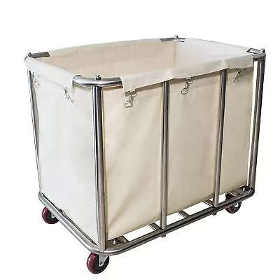 Laundry Cart Commercial11.35 Bushel Large Industrial Rolling Laundry Hamper ... • $176.53