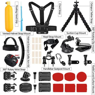 Action Camera Accessories Kit 14 In 1 For GoPro Hero DJI AKASO APEMAN Campark AU • $59.99