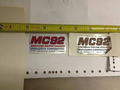 Vintage Go Kart McCulloch MC92 Sticker Decal Go Cart MC 92 MC-92 • $10.95