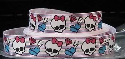 MONSTER HIGH DESIGN 1 METRE GROSGRAIN RIBBON 22mm (7/8 ) • $2.35