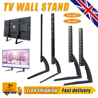 £13.99 • Buy Universal Table Top TV Stand Bracket Leg Mount LED LCD Flat TV Screen 14-42 Inch
