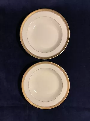 8 1/2  MIKASA~PALATIAL GOLD~L3234~RIMMED SOUP / SALAD / PASTA BOWLS  (Set Of 2) • $18.95