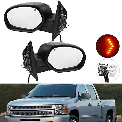 Mirrors For 07-13 Chevy Silverado Tahoe GMC Sierra Power Heated Turn Signals • $124.42