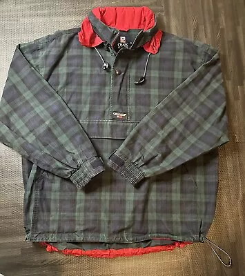 Vintage Chaps Ralph Lauren Plaid Anorak Windbreaker Jacket Size M • $38.11