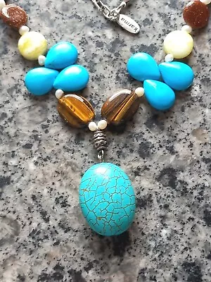 Karma  Bohemian Mixed Semi Precious Stone Necklace • £16