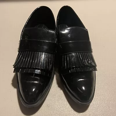 Zara Black Loafers Woman Europe Size 36 [C5] • $15.99