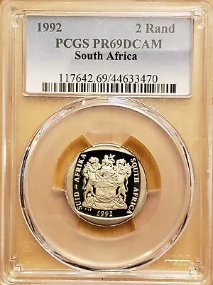 1992 South Africa 2 Rand Proof PCGS PR69DCAM 3470 • $36.98