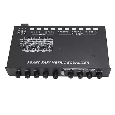 5 Band Car Amplifier Graphic Equalizer 50-130hz 5 Bands EQ Car Audio Equalizer • £27.17