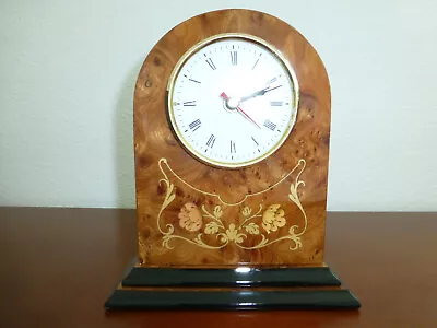 Vintage Reuge (Romance) Music Box Clock Italy Inlay Wood Case (Watch The Video) • $395