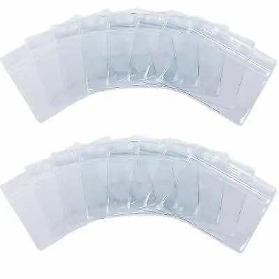 £1.49 • Buy 110mm X 65mm LARGE PVC PLASTIC POCKET WALLET ID BUS PASS BADGE CARD HOLDER