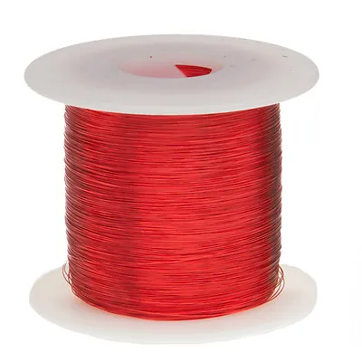 28 AWG Gauge Enameled Copper Magnet Wire 1.0 Lbs 2027' Length 0.0135  155C Red • $20.55