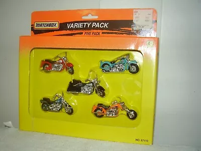 (NEW & SEALED)  1996  Matchbox Harley Davidson Motorcycle  Variety Pack Of  5 • $14.95