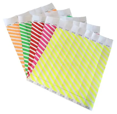 £3.49 • Buy 1  Striped Tyvek Paper Wristbands Security Events School Party 