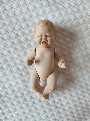 VTG Crying Bisque Baby Fully Jointed ‘Shackman’ Made In Japan 5” Tall • $12.90