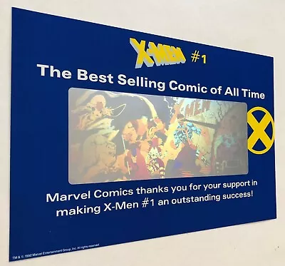 Marvel Comics X-Men #1 Jim Lee Silver Hologram Retailers PROMO SHEET Nm/MINT • $29.99