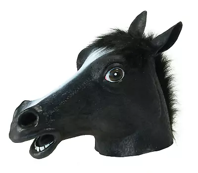 Horse Racing Fancy Dress Latex Mask Adults Fun Race Races Stag Prop Animal • £18.99