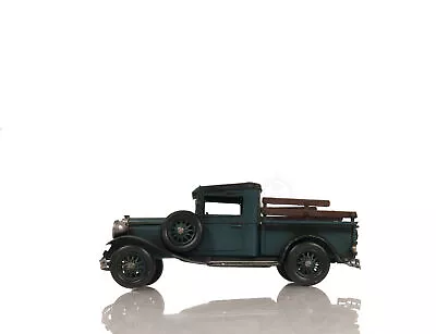 Vintage Ford Model A Pickup Truck Iron Metal Handmade Model Car • $66.38