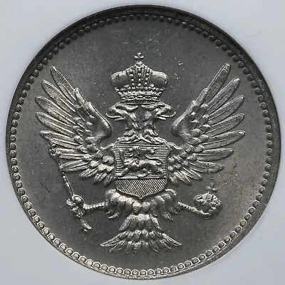 1906 Montenegro 10 Para NGC MS64 • $199.95