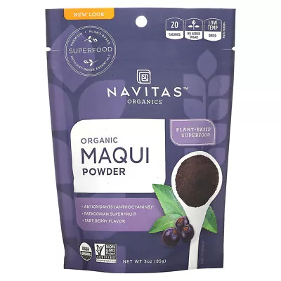 Navitas Organics Organic Maqui Powder Tart Berry 3 Oz 85 G B Corp BPA-Free • $16